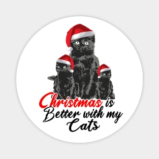 Christmas is Better With My Cats Magnet